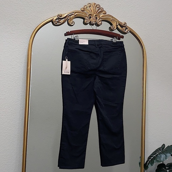 NYDJ Sheri Slim Black Ankle Jeans Size 14P - Picture 5 of 8